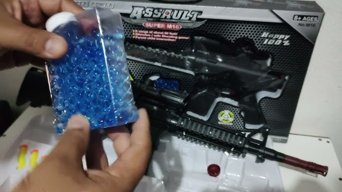 KIT C/ 2 Arminha Lança Dardos e Bolinhas Água Gel Pistola de Brinquedo Arma  Tipo Nerf Barato Criança