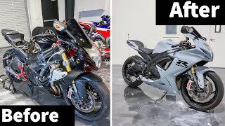 2015 GSXR 750 WRECKED Bike Rebuild (Complete Rebuild)