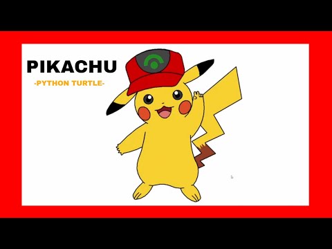 Draw Pikachu Using Python | Python Turtle Graphics #14 : Pikachu Part 2
