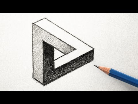 How To Draw An Optical Illusion Triangle The Easy Way