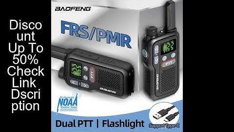 2PCS Baofeng BF-T18 Mini Dual PTT Walkie Talkie Portable PMR 446Mhz  Flashlight NOAA For Camping Two