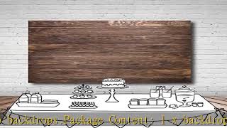 LYWYGG 7x5ft Thin Vinyl Brown Wood Backdrop Photographers Retro Wood Wall Background Cloth Seamless