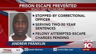 VIDEO: TDCJ correctional officer prevents attempted escape from prison in Childress