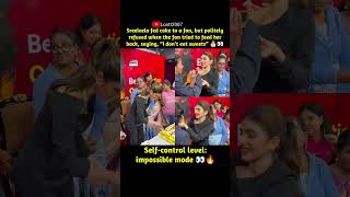 Sreeleela fed cake to a fan, but politely refused when the fan tried to feed her #motivation #viral