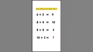 Only Genius Can Solve This  ? #maths #puzzle #mathspuzzle