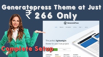 How to create a website with Generatepress premium theme| #generatepress #wordpresstutorial