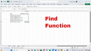 How to Use the Find Function in Microsoft Excel! Find Substring Position in String of Text! #howto