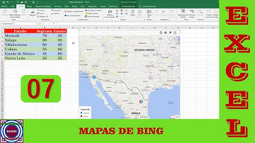 Mapas de Bing en Excel 2019.