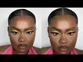 PINK AND YELLOW SUMMER VIBES| KYLIE JENNER X MAKEUP BY ARIEL RECREATION| SKIN PREP+ BASE+ EYES