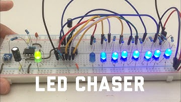 Adjustable LED chaser circuit using shift register
