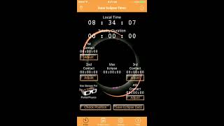 Solar Eclipse Timer App - 2 Tap Setup In The Path screenshot 2