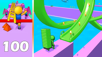 Ladder Race (IOS, Android) NEW UPDATE Gameplay Walkthrough All Levels (Level 100) #Shorts