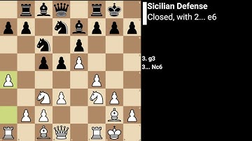Sicilian Defense: Closed - with 2... e6