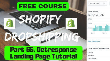 FREE DROPSHIPPING COURSE Part 65. Getresponse Landing Page Tutorial