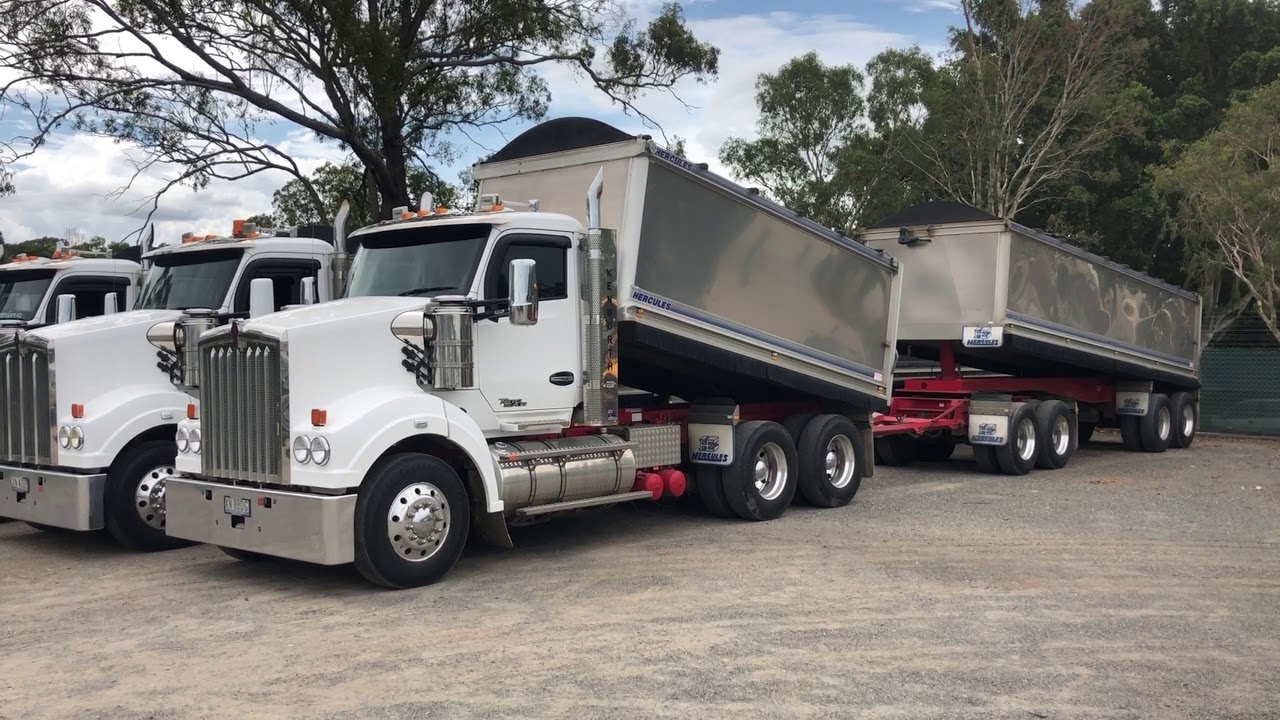 2018 Kenworth T610 SAR & Hercules HEDT4 Quad Dog Tipper Combo YouTube