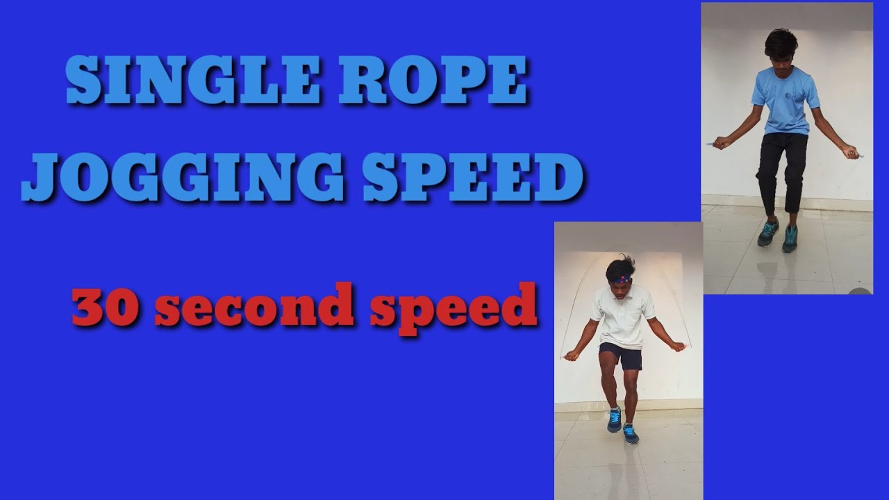 Jump rope// with single rope //Jogging speed// (30 second speed event ...