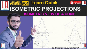 Isometric View of a Cone | Isometric Projection | Box Method | Learn Quick | By Sheriff