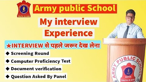 Army public school interview Experience - aps interview #apsinterview