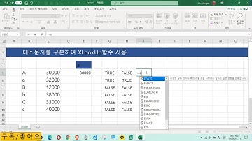 [Excel 실무_Office365] 대소문자를 구분하여 XLOOKUP 함수 사용하는 2가지 방법