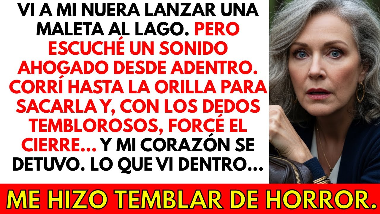 Vi a mi nuera lanzar una maleta al lago y huir. Lo que encontré dentro me aterrorizó...