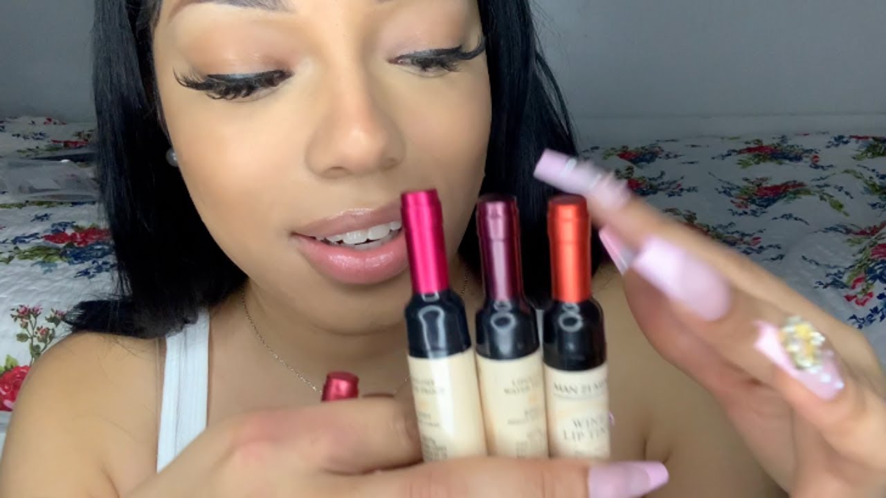 ASMR Lip gloss (stain) TryOn w/ Mouth Sounds YouTube