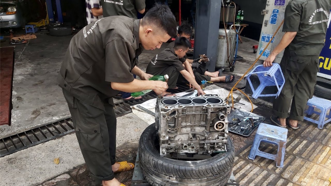 Đại tu máy Honda Accord  P2 - gara Cường Nguyễn