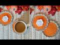 Pumpkin Pie Crochet Coaster Pattern - Beginner Friendly Fall Crochet