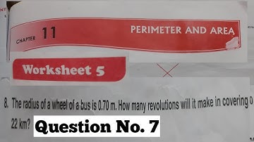 D.A.V. Math | Class VII |Ch 11 Perimeter & Area|Worksheet 5 |Q.No.7| In English| Art Of Mathematica