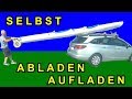 Kajak allein auf autodach aufladen