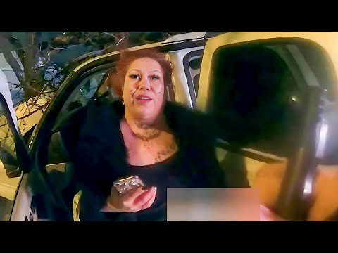 Giant as Bull Drunk Bratty Mom Goes Animalistic with Cops When Caught After Brutally Crashing Car