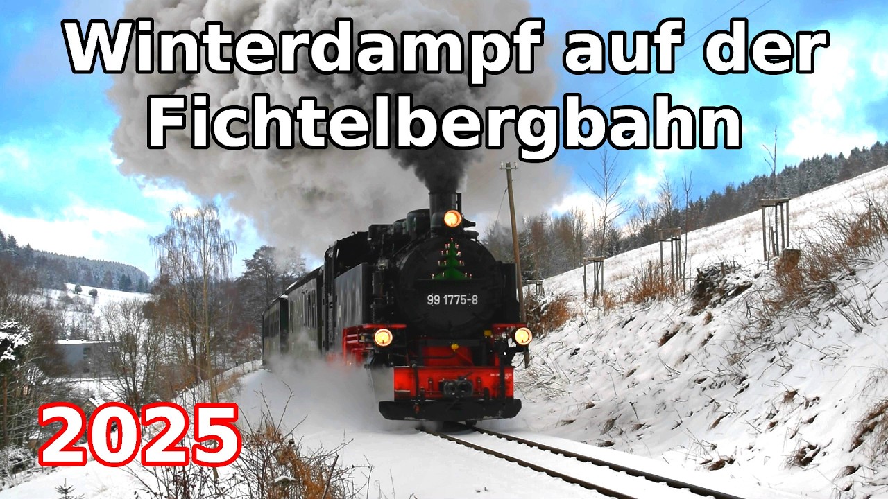 Winterdampf bei der Fichtelbergbahn 2025