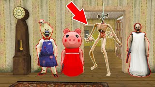 Monster Head vs Granny, Piggy, Ice Scream - funny horror animation parody commentary