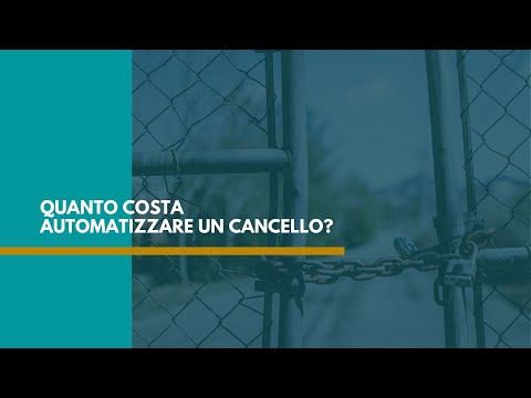 Video: Quanto pesa un cancello automatico Tommy?