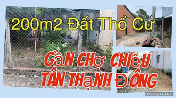 Gần 200m2 Đất Thổ Cư | 1/ Huỳnh Minh Mương , Chợ Chiều Tân Thạnh Đông | KDC Hiện Hữu Giá 2ty6