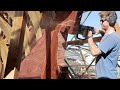 Cutting for Propeller / Boring for Prop-Tube ( Wooden Boat Rebuild / EP80)