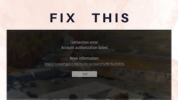 How to Fix "Connection error" in War Thunder