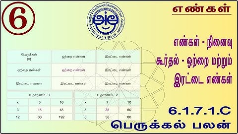 6.1.7.1.C - 6th Std Maths Made Sweet Recap - Product of Odd & Even Numbers