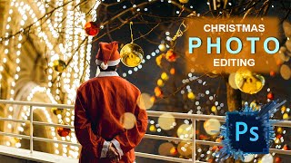Photoshop Christmas Day Photo Editing Tutorial | Merry Christmas Photo Editing | Adept Clipping Path screenshot 4