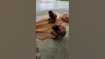 Drag Net Repair | जाल मरम्मत | ড্র্যাগ নেট মেরামত #shorts