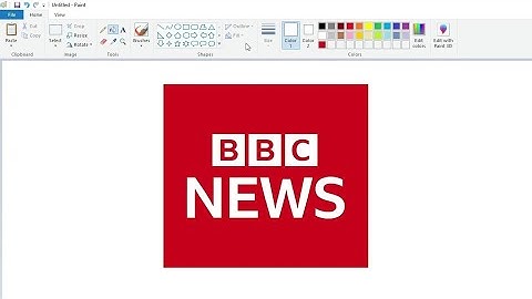 How to draw the BBC NEWS logo using MS Paint