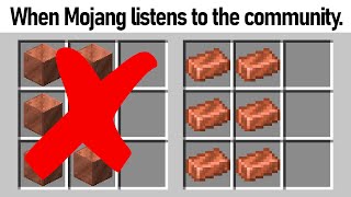 Mojang finally gives us the Copper recipe we've always wanted!