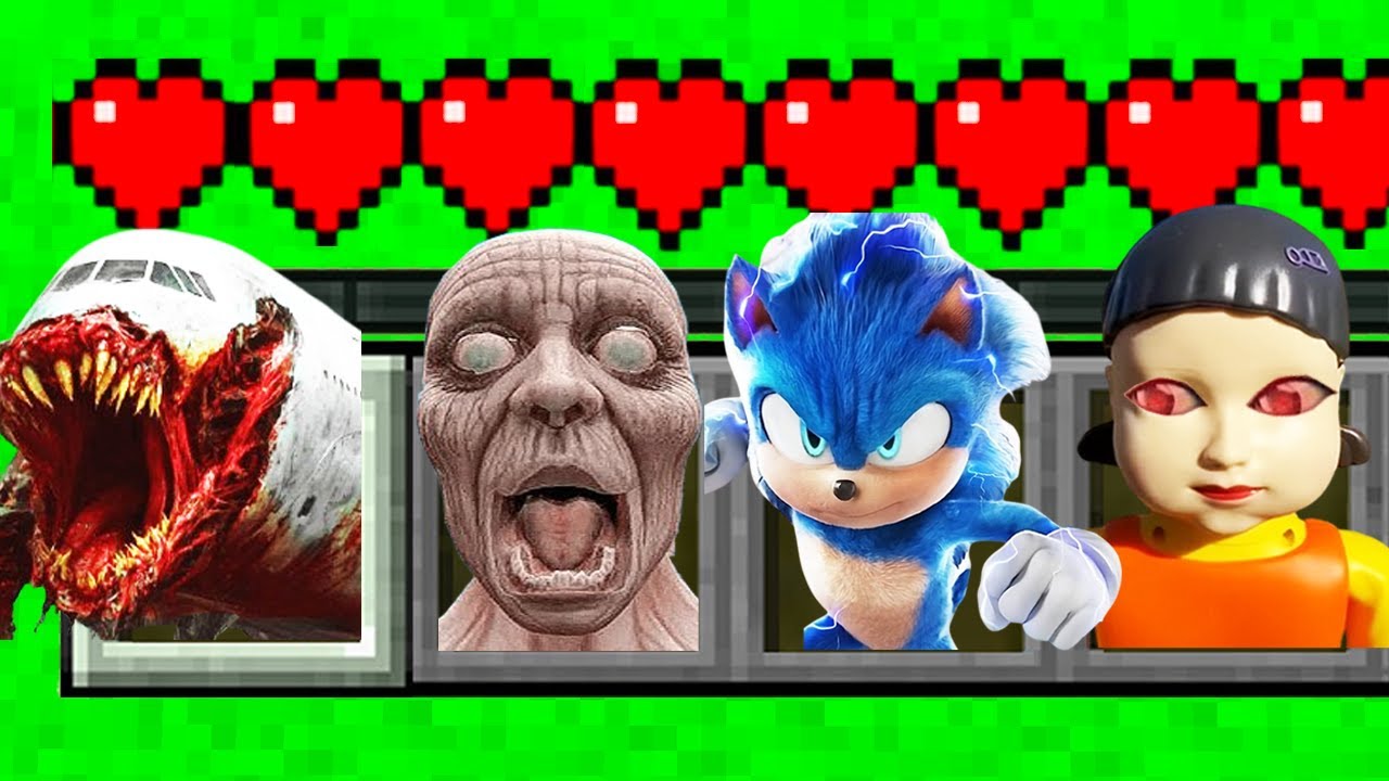 LES TRANSFORMATIONS INTERDITES DE INFECTED SKY, SONIC 3, SCP096 ET SQUID GAME SUR MINECRAFT !
