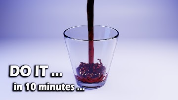 Glass liquid simulation in Blender / Blender tutorial