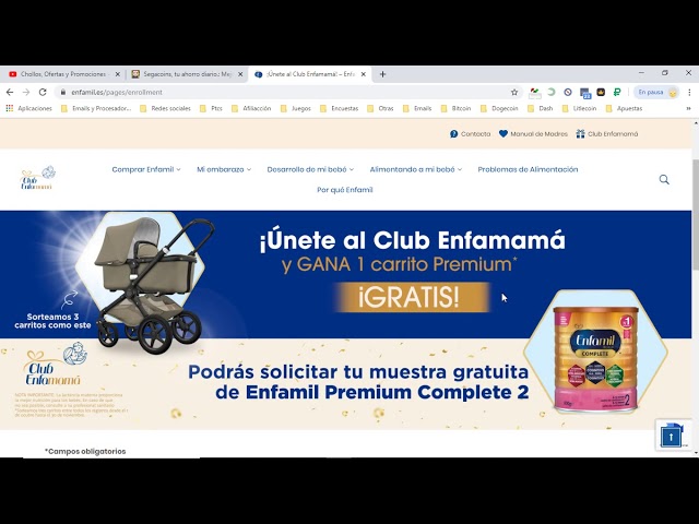 Cómo puedo solicitar una muestra de Enfamil Premium Complete 2?