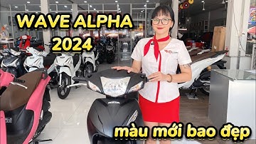 Wave Alpha 2024 màu đen nhám cực xịn | Review chi tiết xe & Cập nhật giá Wave Alpha | Xe máy trả góp