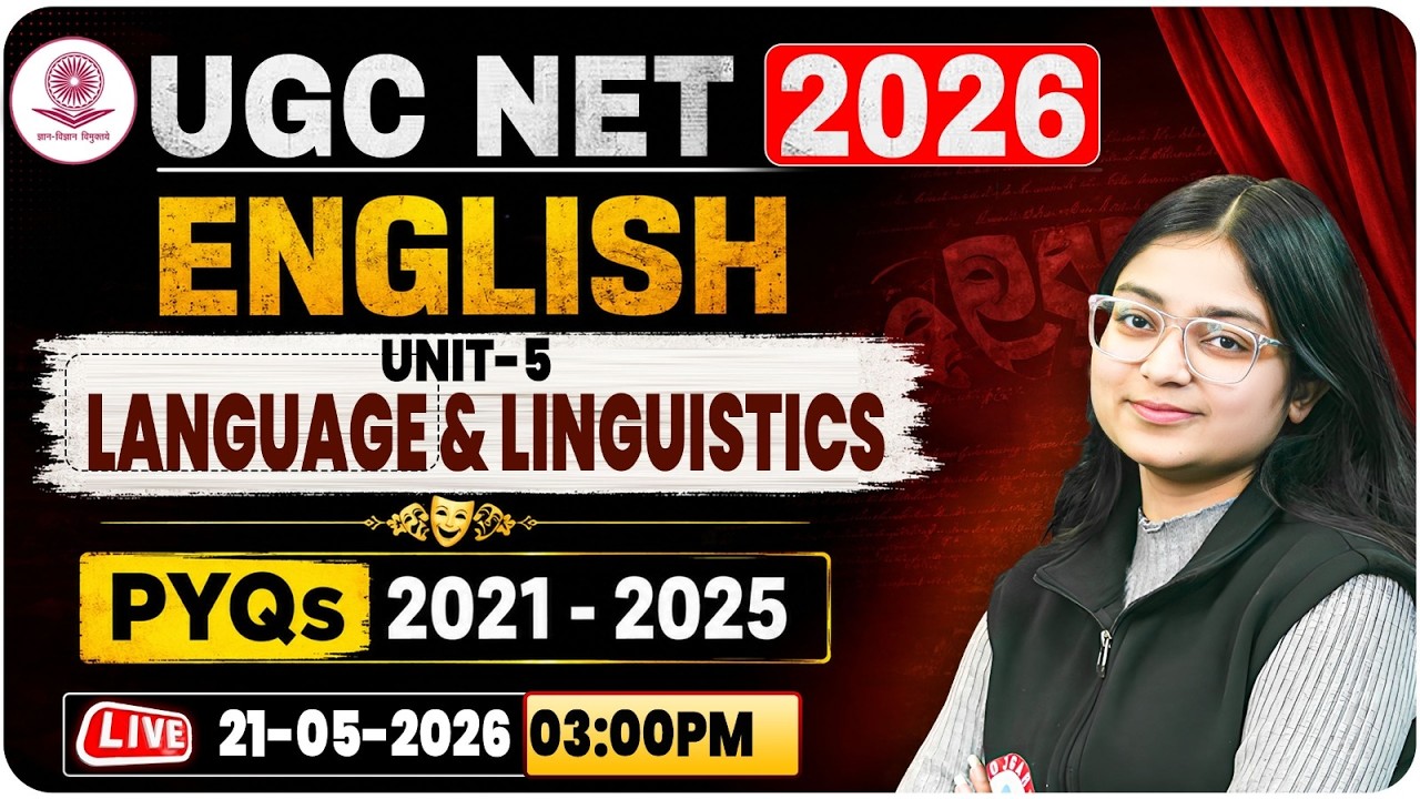 UGC NET English Literature 2026 | Unit 5: Language and Linguistics ...