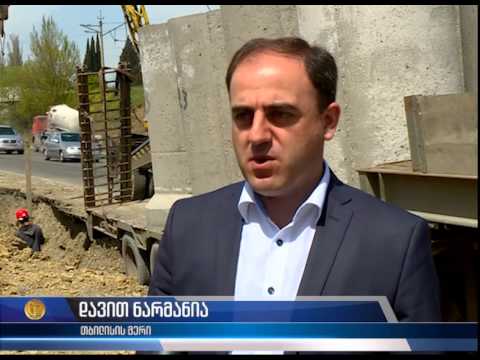 27.04.15. ლილოში სანიაღვრე კოლექტორის მოწყობის სამუშაოები მიმდინარეობს