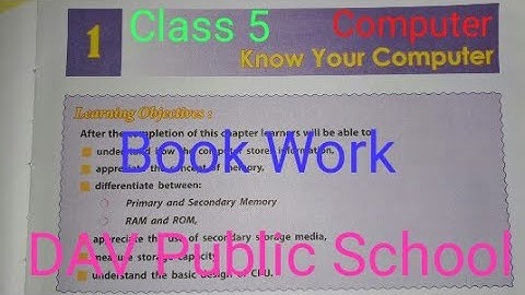 DAV class 5 Computer chapter 1 all solution in book