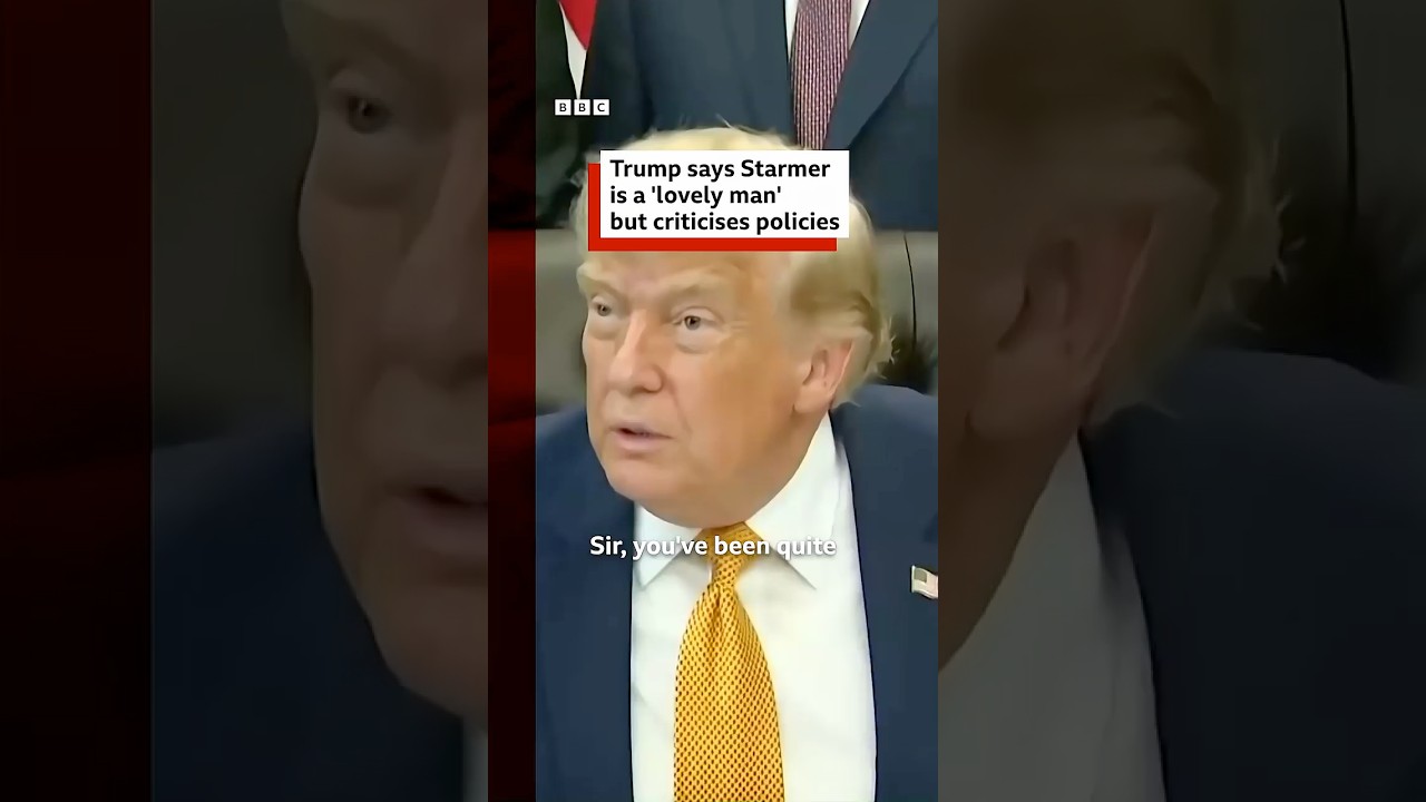 Trump calls Starmer a “lovely man’ but criticises his polices. #BBCNews