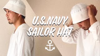 【セーラーハット】 U.S.NAVY Sailor Hat  色々なサイズを被ってみた！！